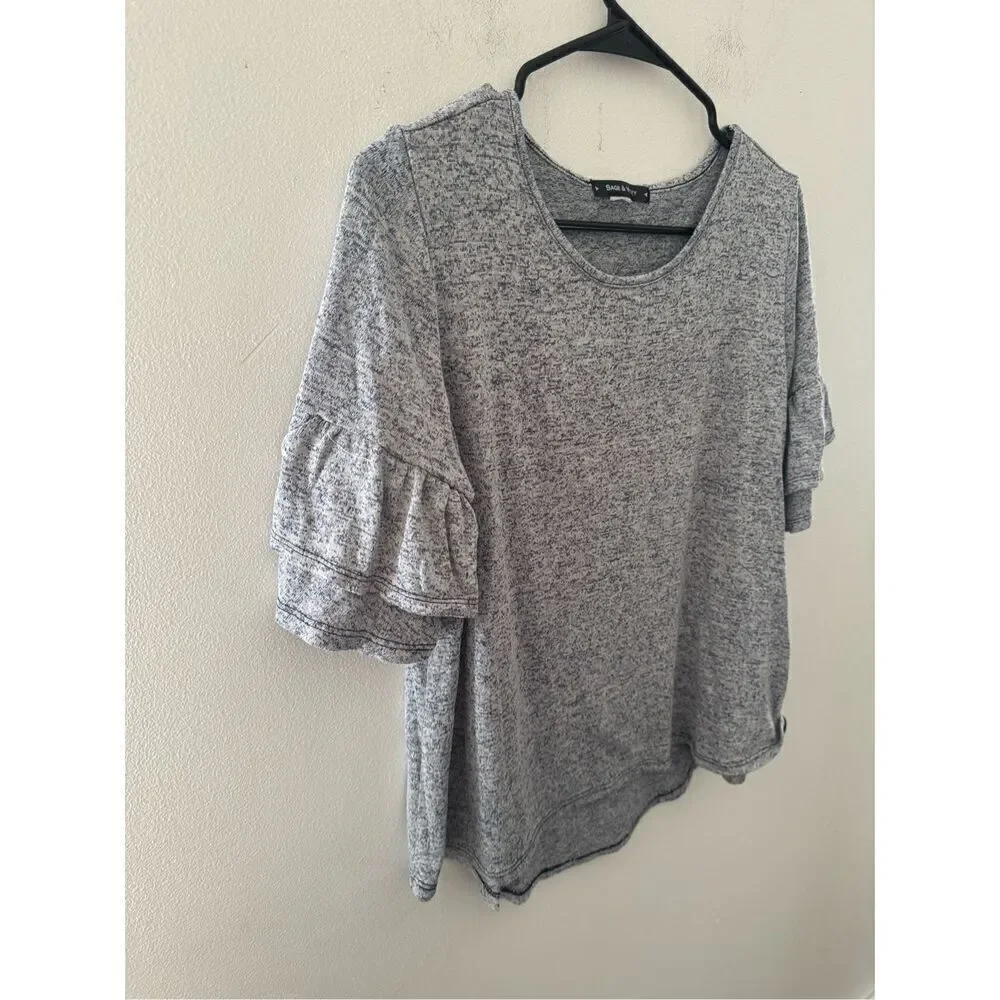 Sage & Vicky Ruffle Top M - Picture 6 of 9